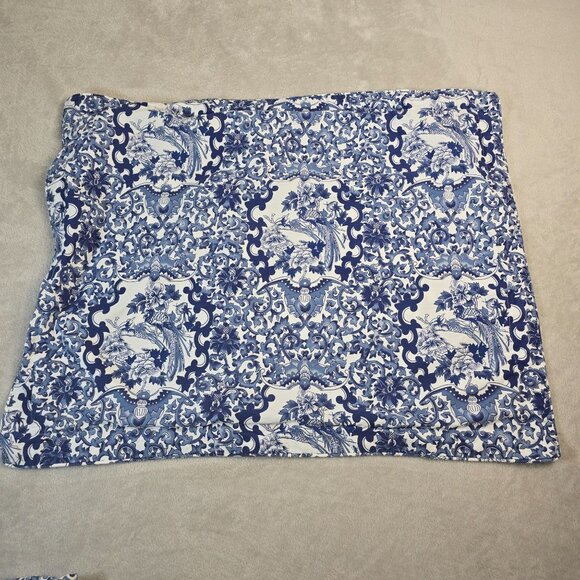 Ralph Lauren Blue White Pillowcase Set Tamarind Bird Pillow Sham Luxury Standard - Picture 10 of 12